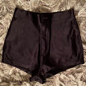Black disco shorts